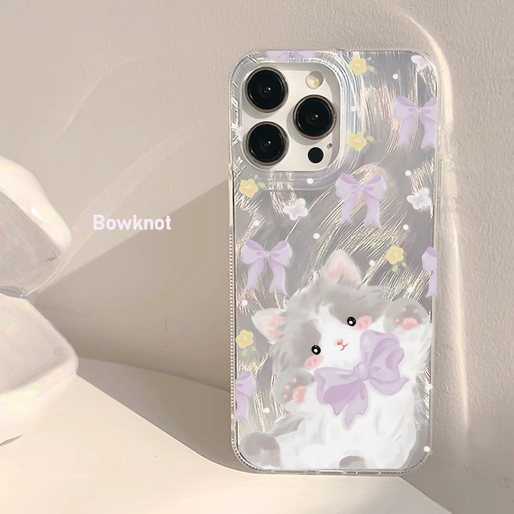 iPhone 16Plus - Silver Feather Kitty Case