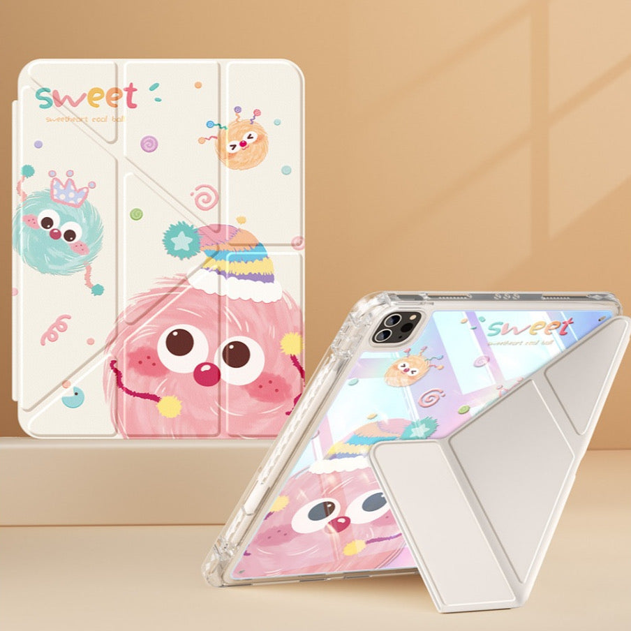 iPad Case, Cute Monster (3+Y-Fold)