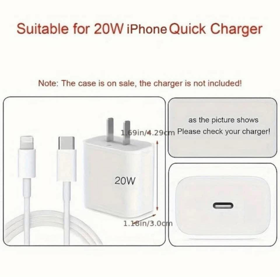 iOS 2Pin 18W, 20W Charger Protector (Silicone)