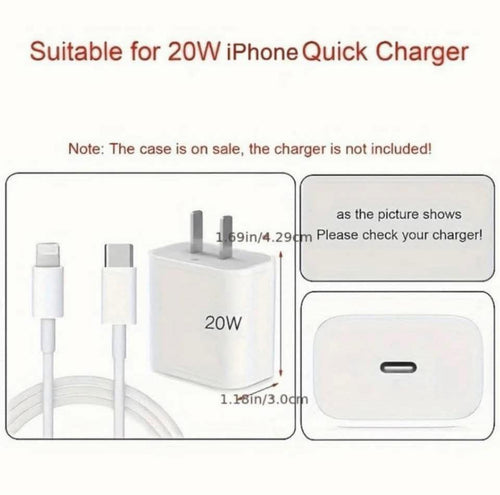 iOS 2Pin 18W, 20W Charger Protector (Silicone)