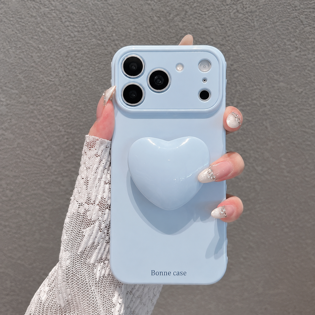 iPhone 13/14 - Heart Stand Case (Wide Window)