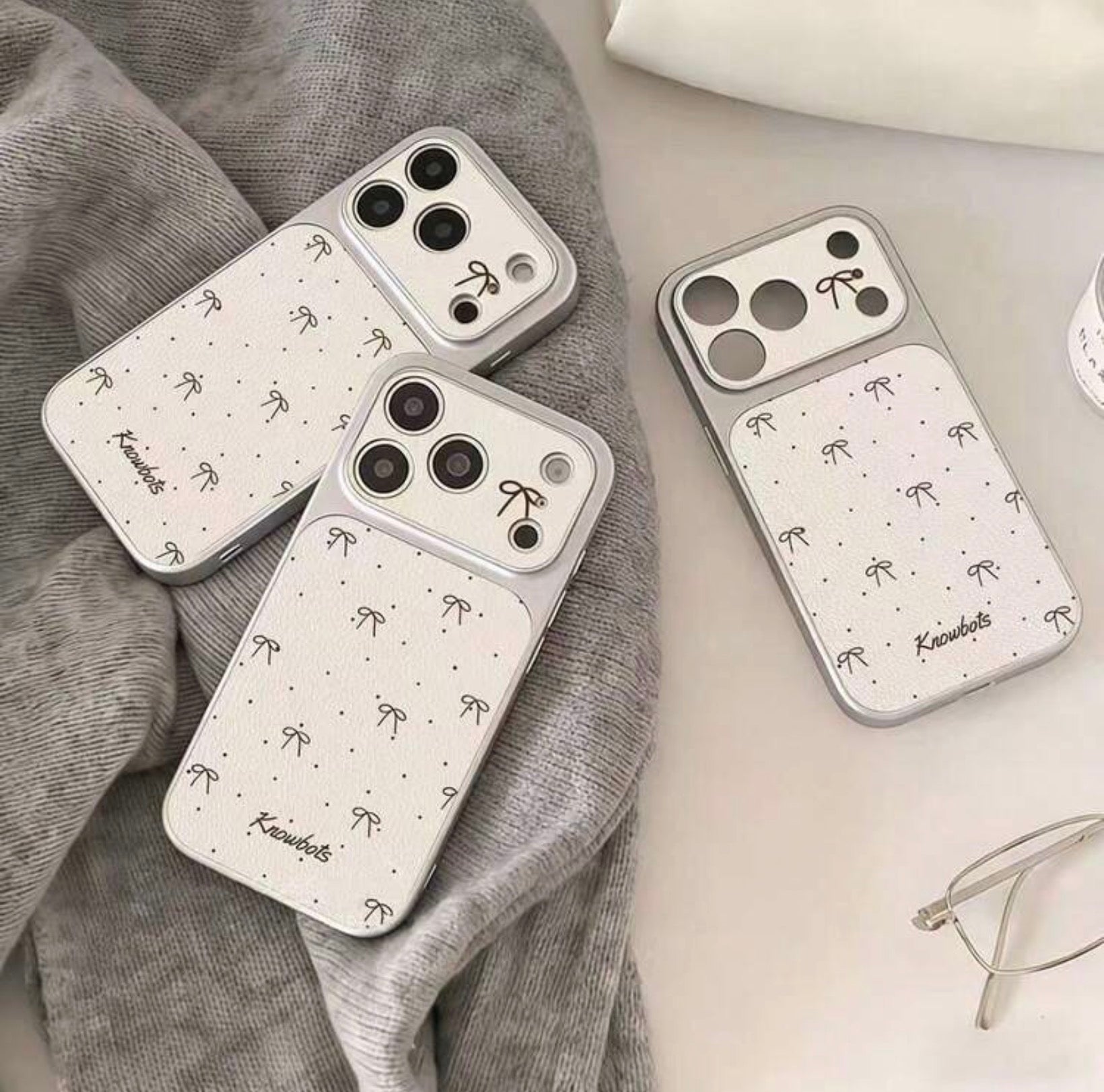 iPhone 12Promax - Silver Frame Case (Wide Window)
