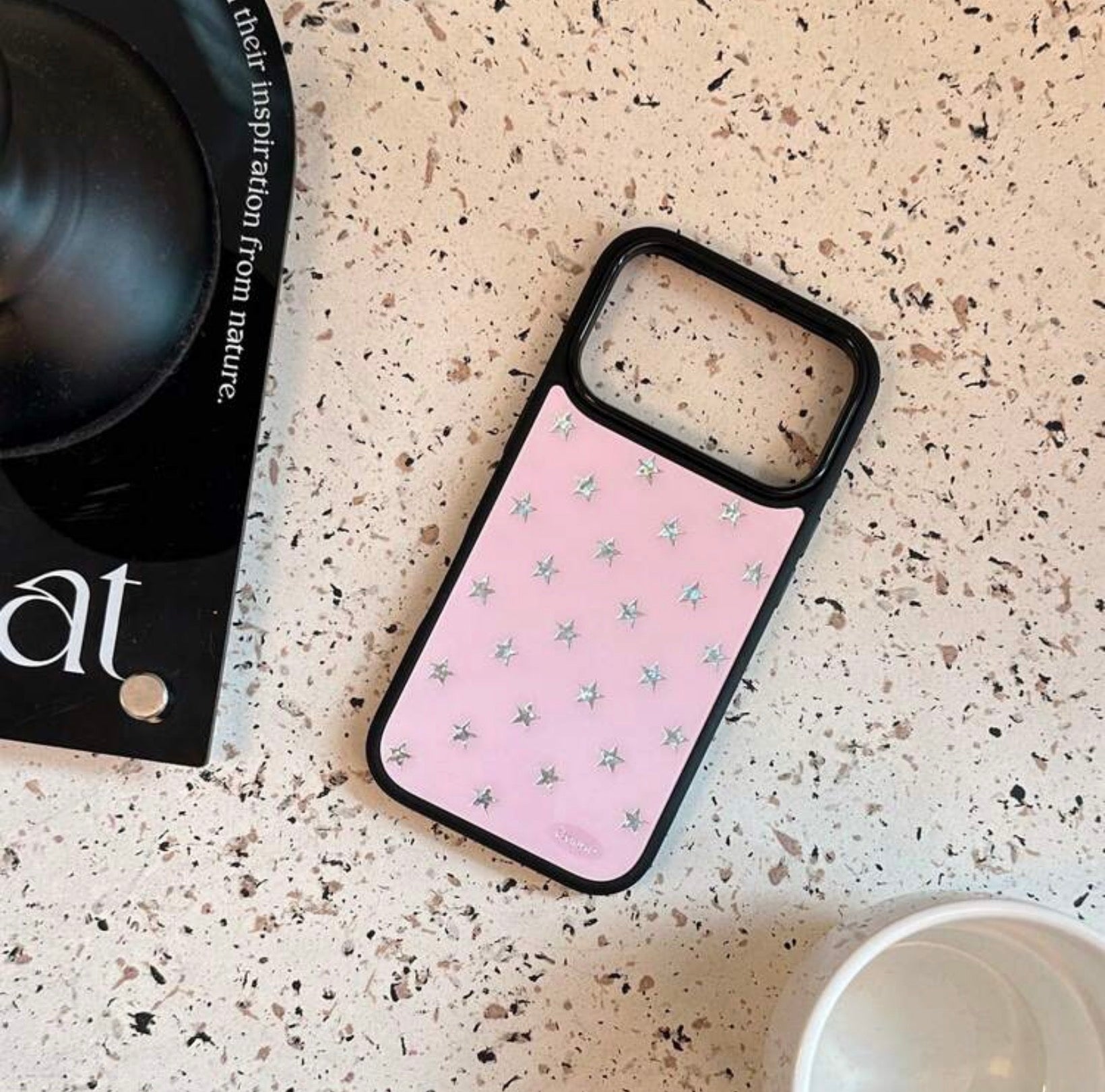 iPhone 17Promax - Star Reflect Black Frame Case
