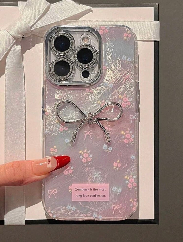 iPhone 16 - Full Coverage 3D Bowknot Case