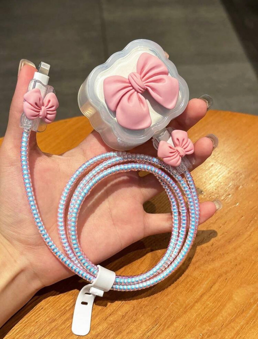 iOS 3Pin 20W - Bowknot Cable Protector