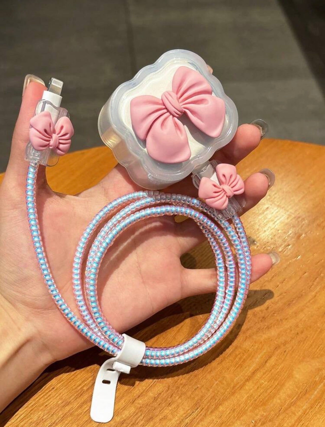 iOS 3Pin 20W - Bowknot Cable Protector
