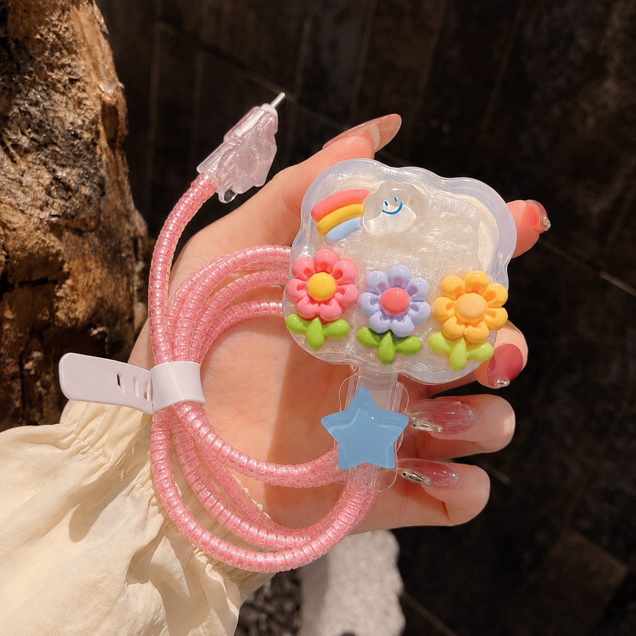 iOS 3Pin 20W - Rainbow Cable Protector
