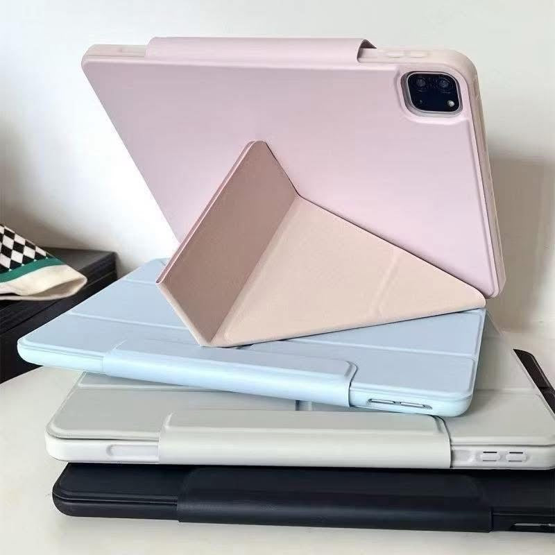 iPad Case, 3+Y-Fold (Plain Case with Magnetic Flap)