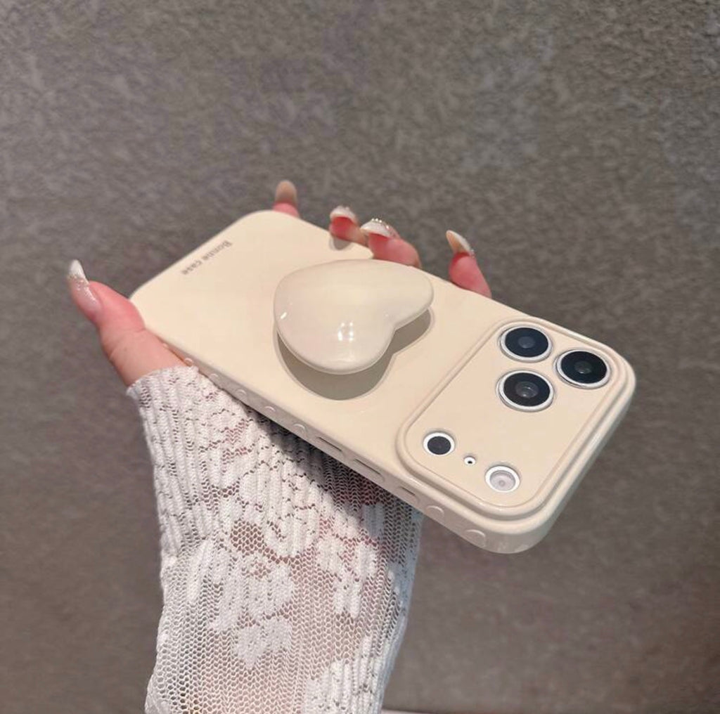 iPhone 13/14 - Heart Stand Case (Wide Window)