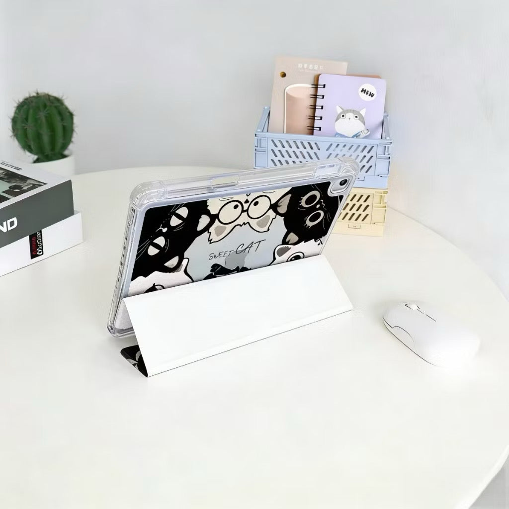iPad Case, 3+Y-Fold (Cartoon Design)