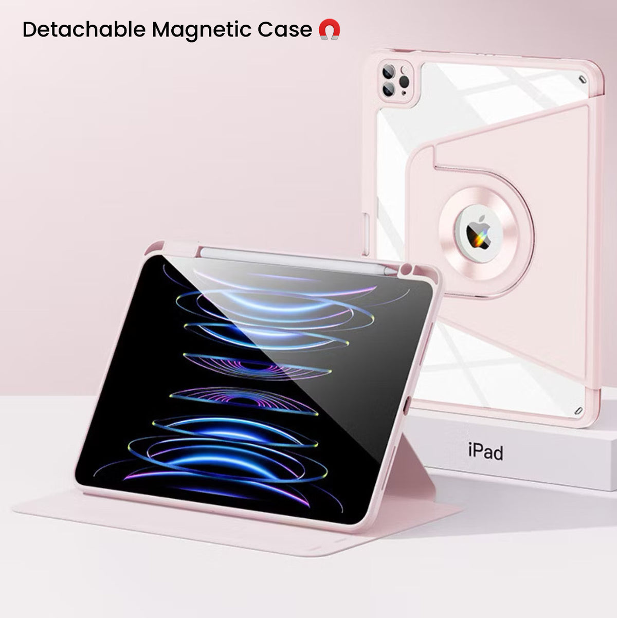 iPad Case, Detachable Magnetic Case