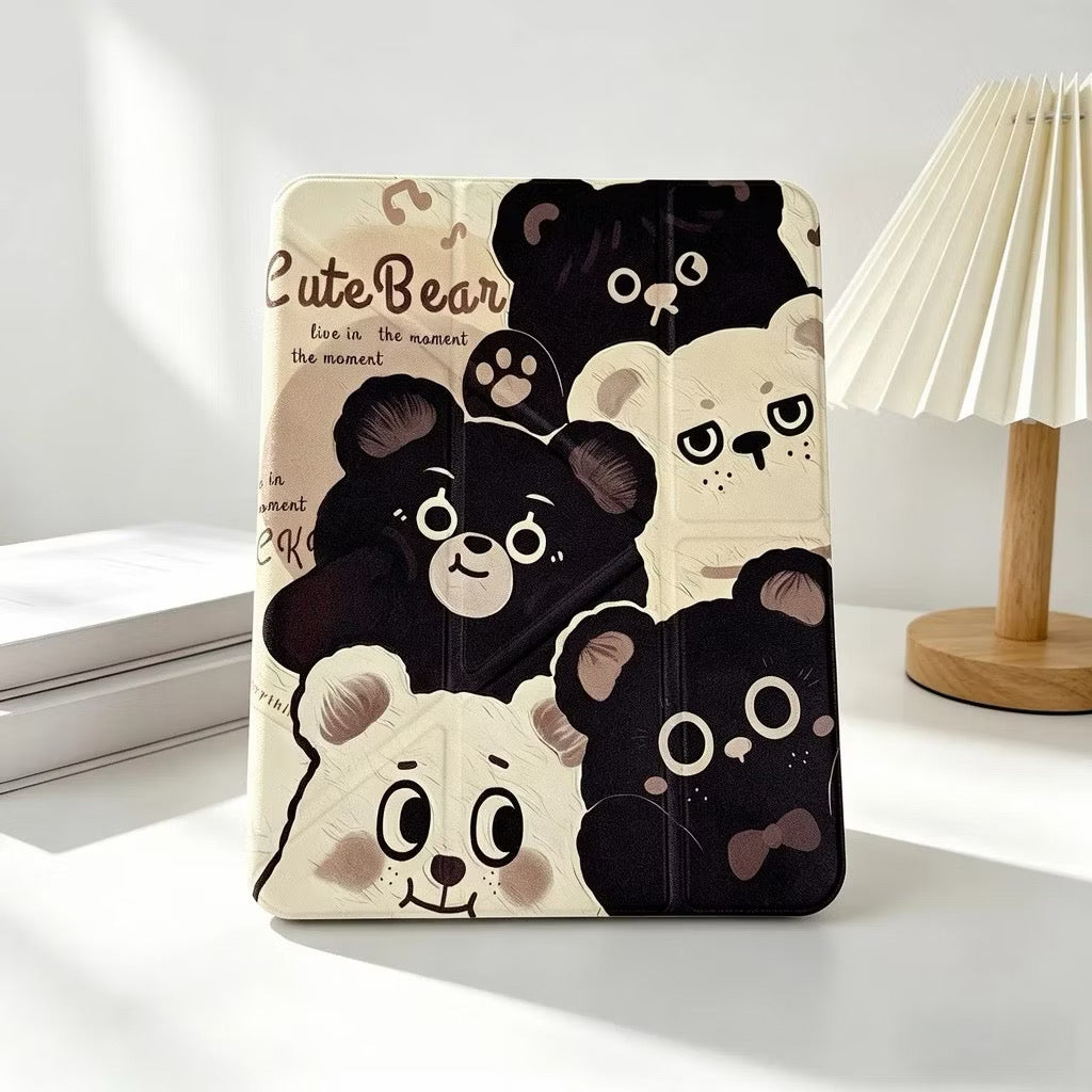 iPad Case, Brown Bear (3+Y-Fold)