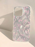 iPhone 11 - Silver Feather Ribbon Case