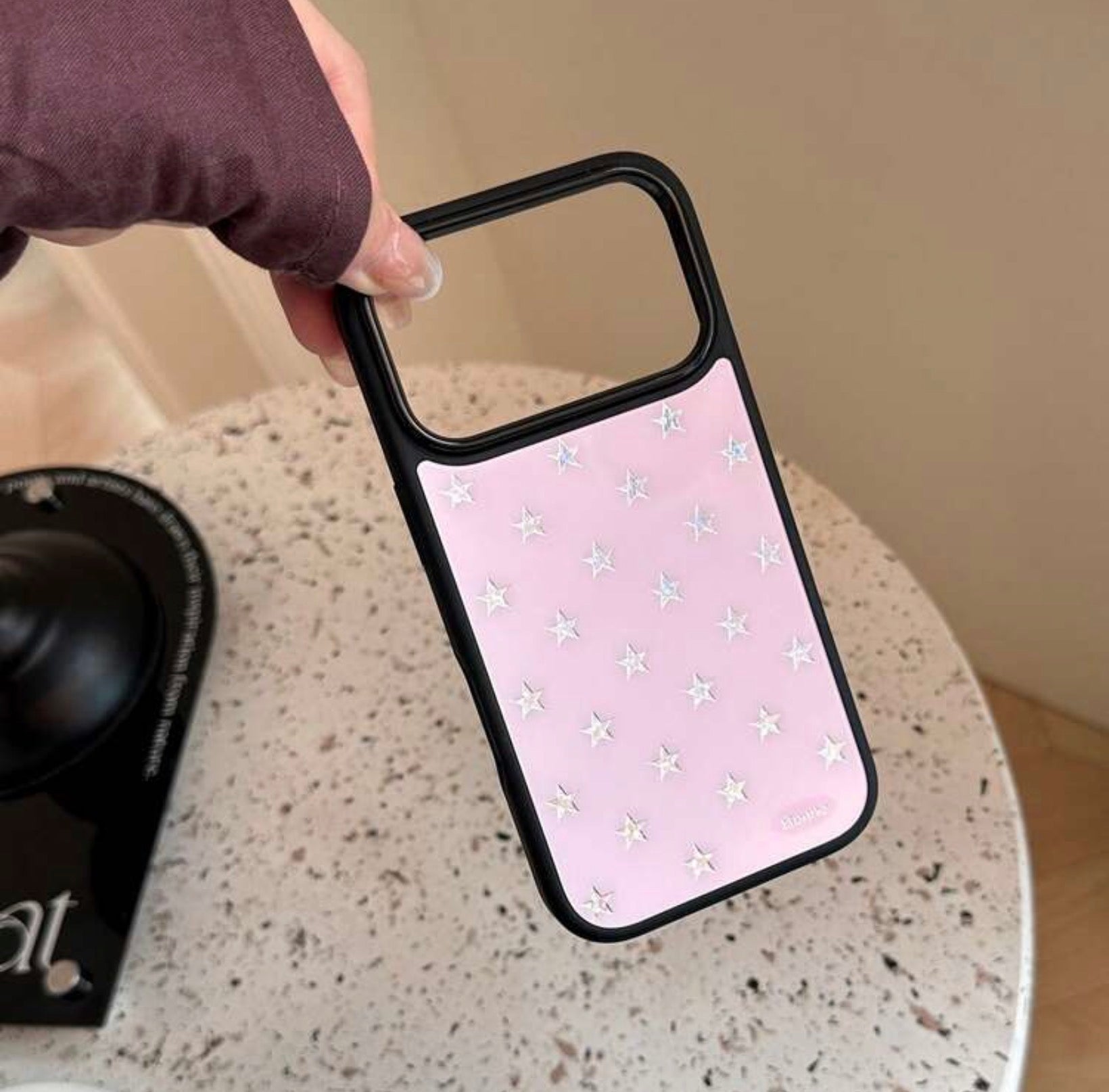 iPhone 17Promax - Star Reflect Black Frame Case