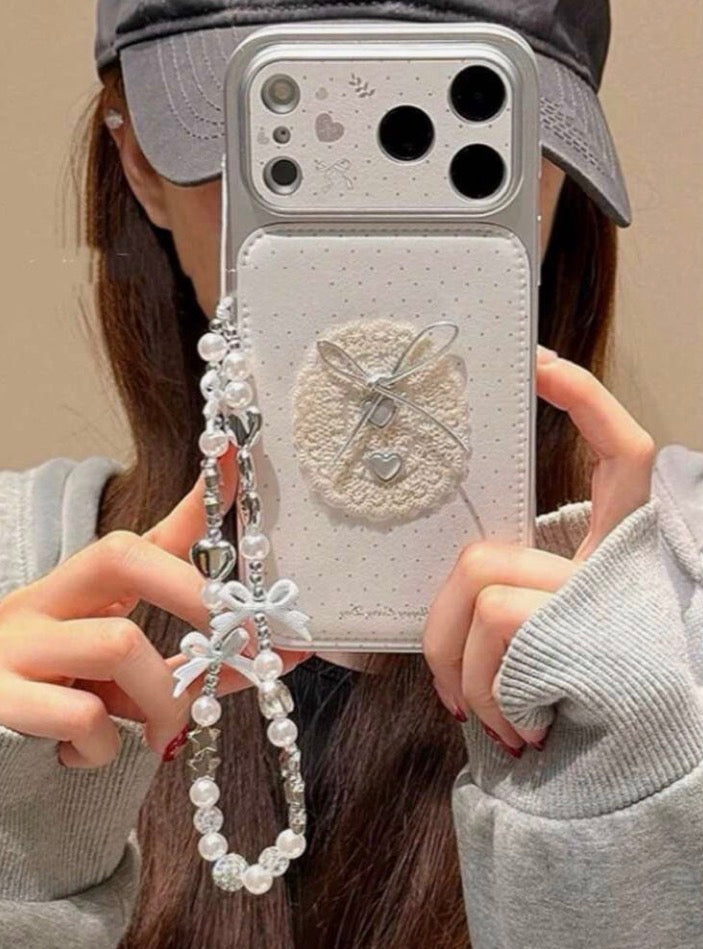 iPhone 17Promax - Bowknot Case with Lanyard