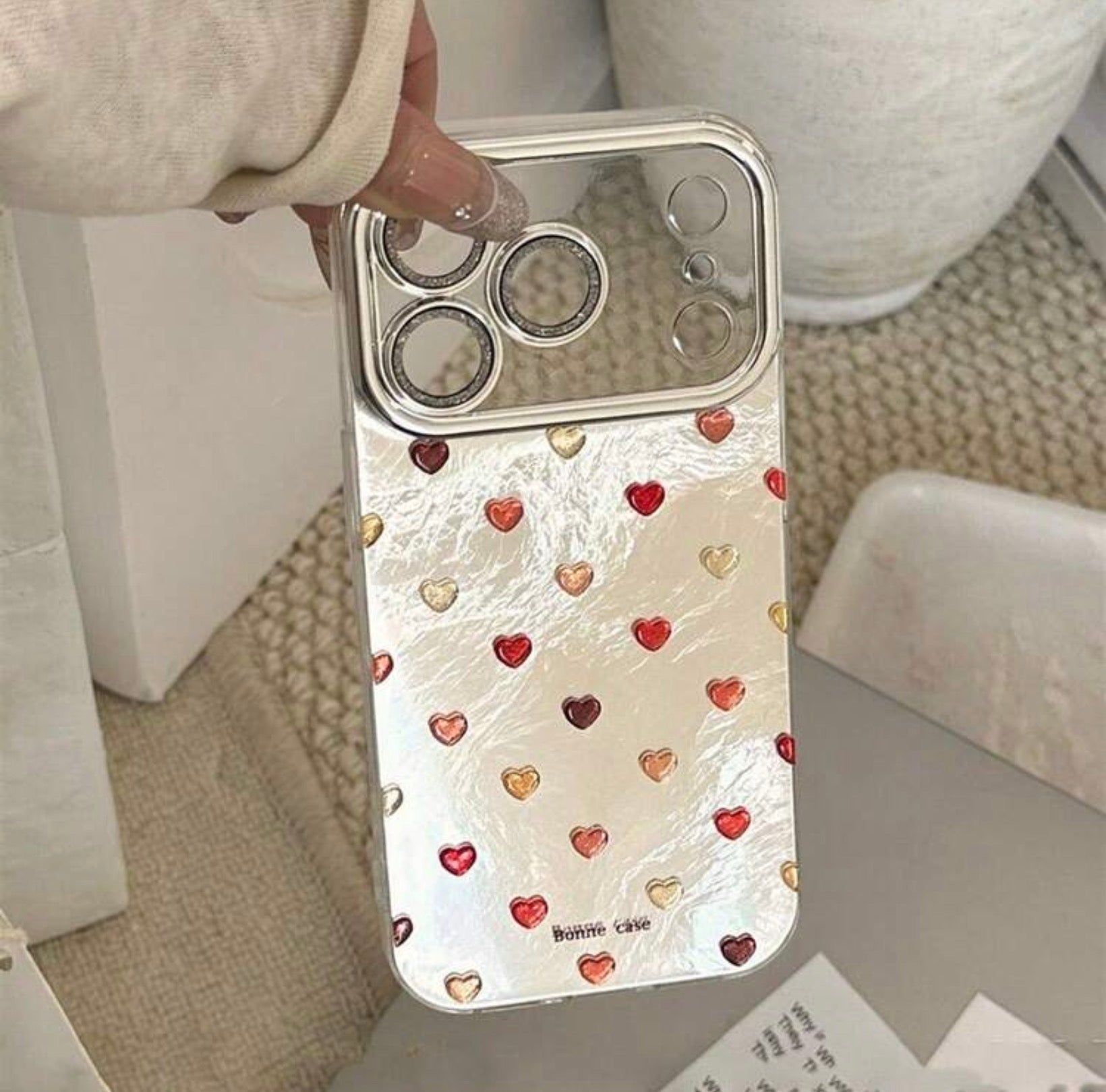 iPhone 17Promax - Full Coverage 3D Heart Case