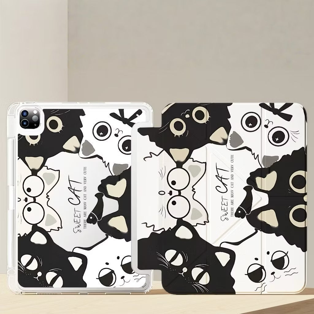 iPad Case, 3+Y-Fold (Cartoon Design)