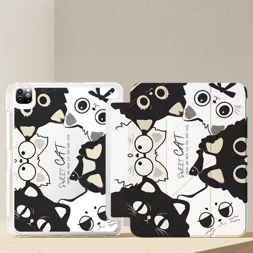 iPad Case, 3+Y-Fold (Cartoon Design)