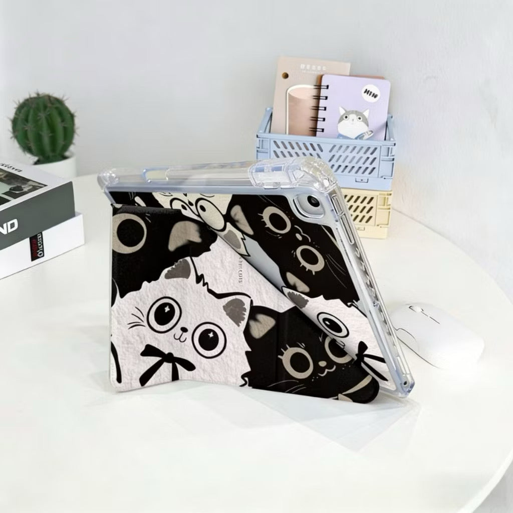 iPad Case, 3+Y-Fold (Cartoon Design)