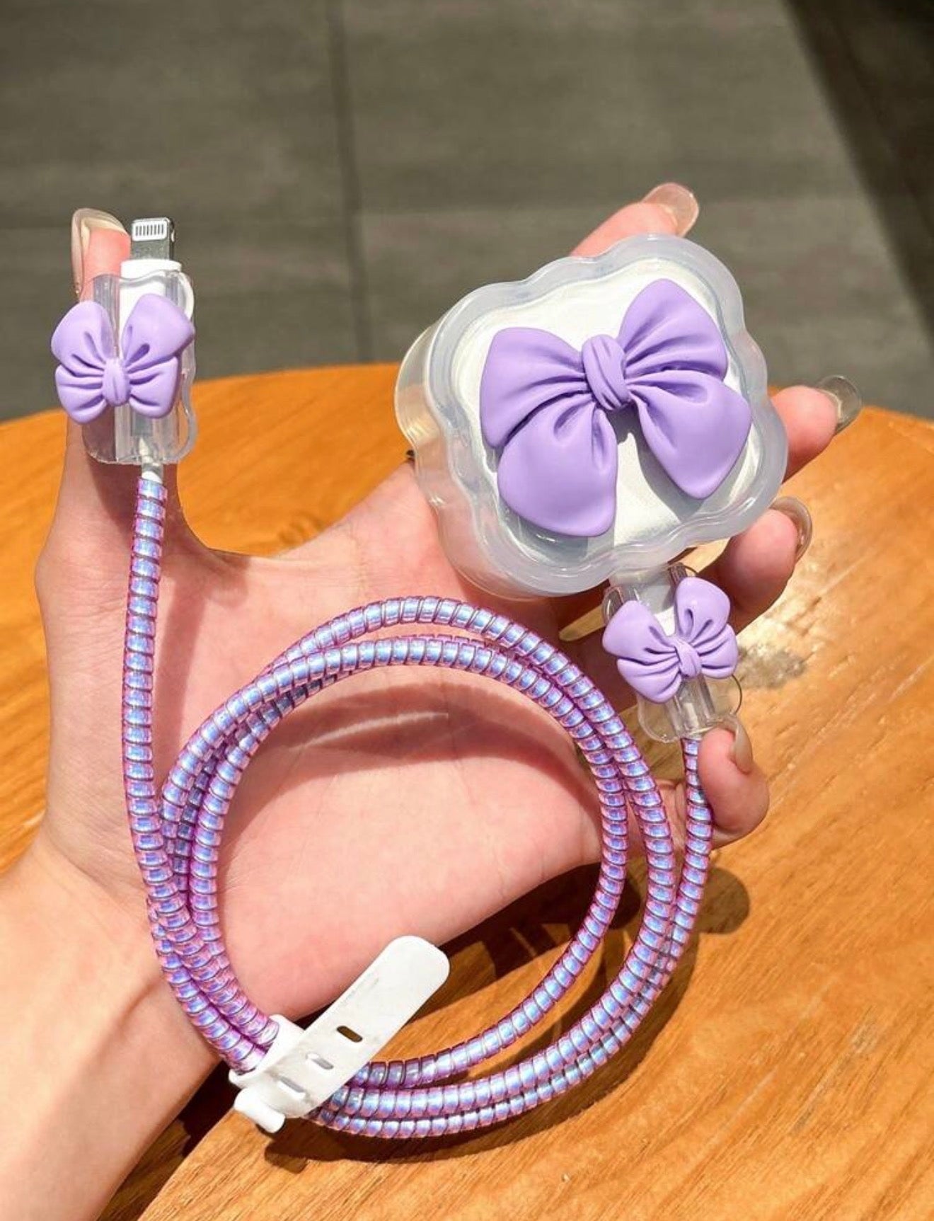 iOS 3Pin 20W - Bowknot Cable Protector