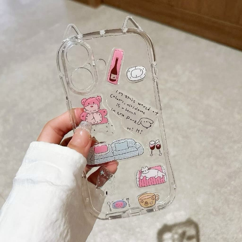 Clear Kitty Case