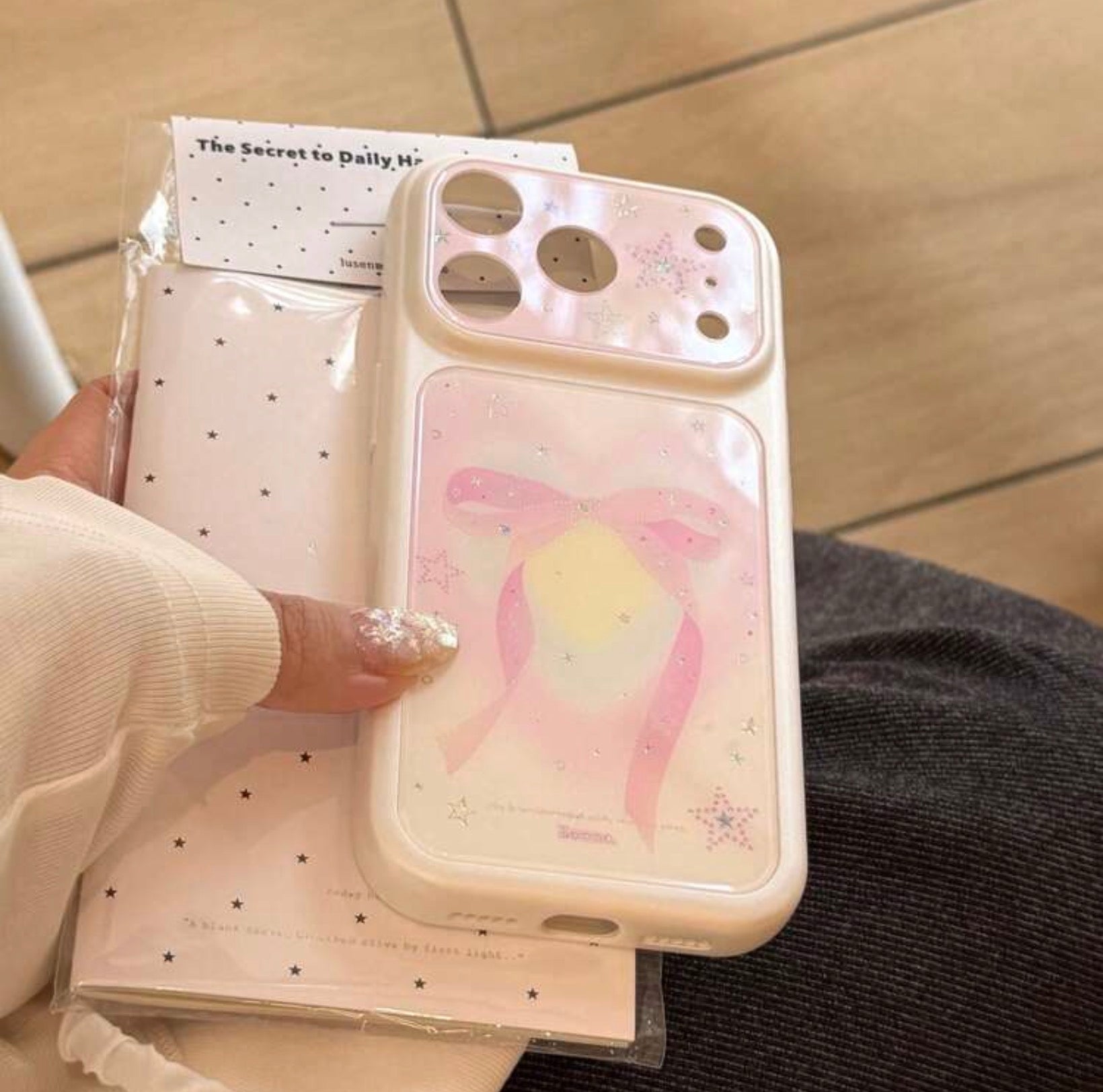 iPhone 17Promax - Pink Ribbon Reflect Glossy Case