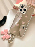 iPhone 17Promax - Bowknot Mirror Case with Keychain