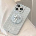 iPhone 17Promax - Blue Case with 3D Bowknot Stand