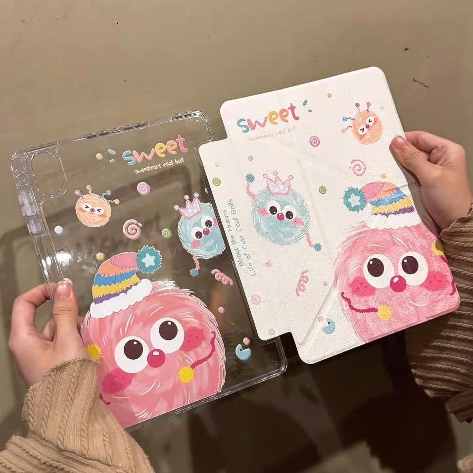 iPad Case, Cute Monster (3+Y-Fold)