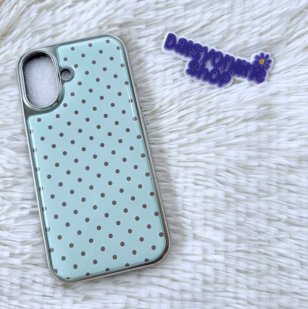 iPhone 17 - Polka Dot Silver Frame Case
