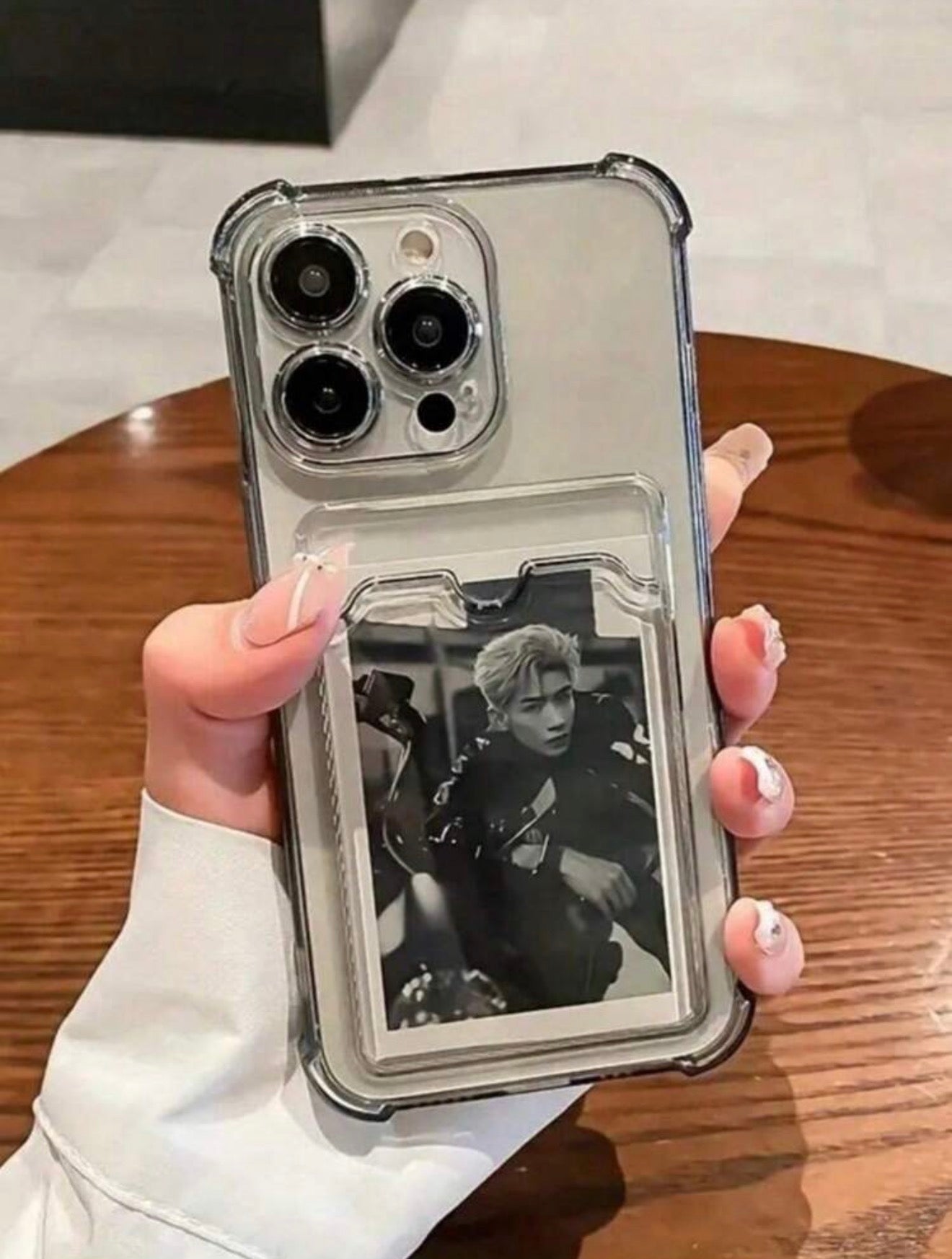 iPhone 16 - Slot Case (Clear Black)