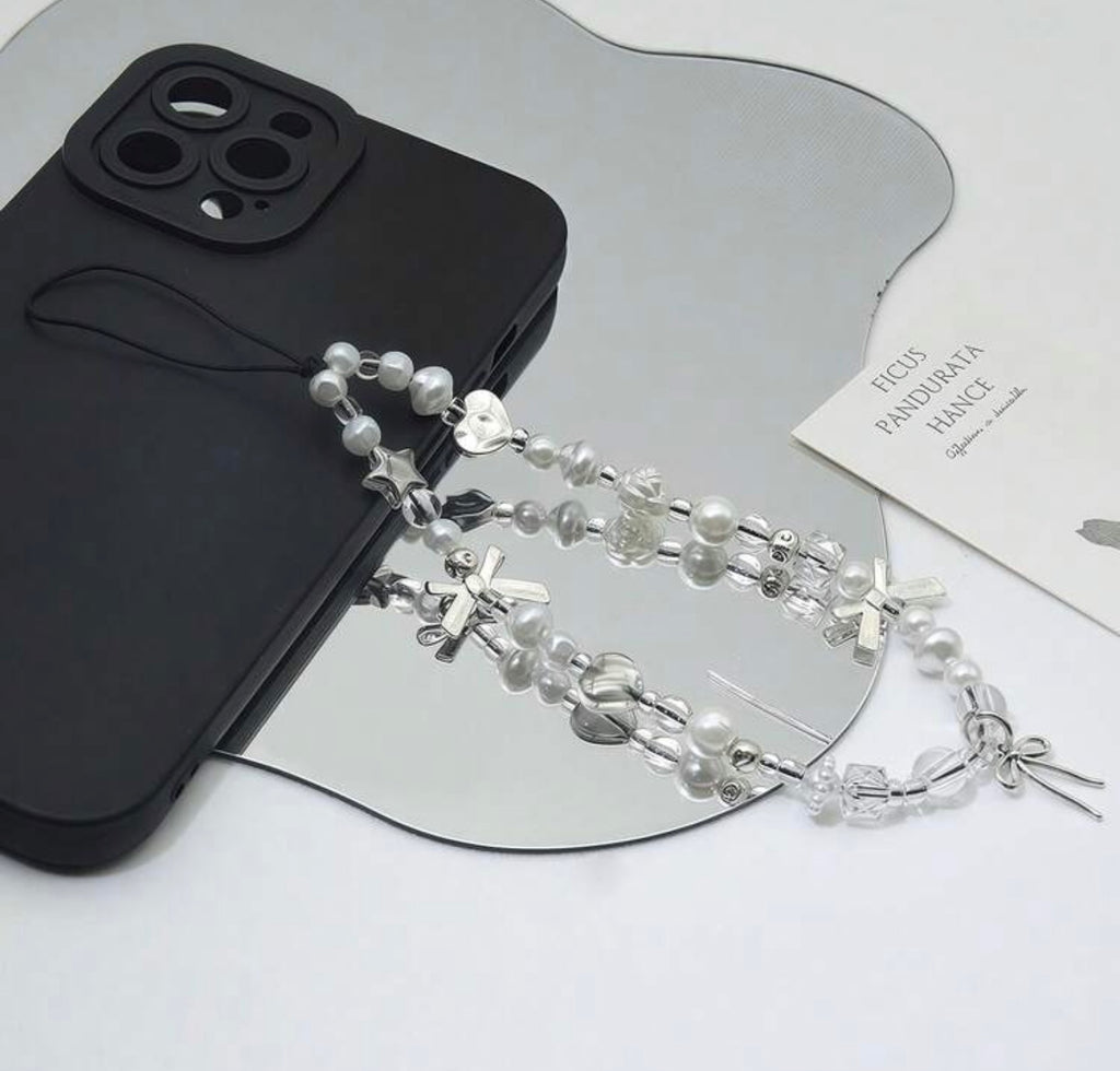 Lanyard S-2, Silver Bowknot Charm