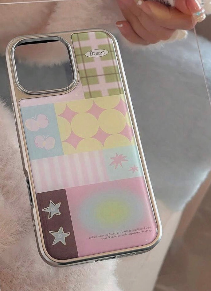 iPhone 16 - Colorful Silver Frame Case