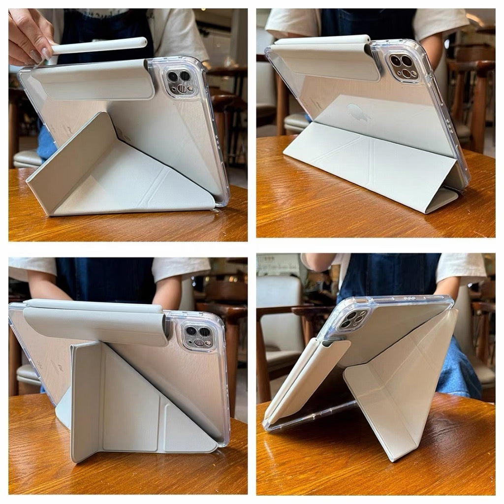 iPad Case, 3+Y-Fold (Clear Case with Magnetic Flap)