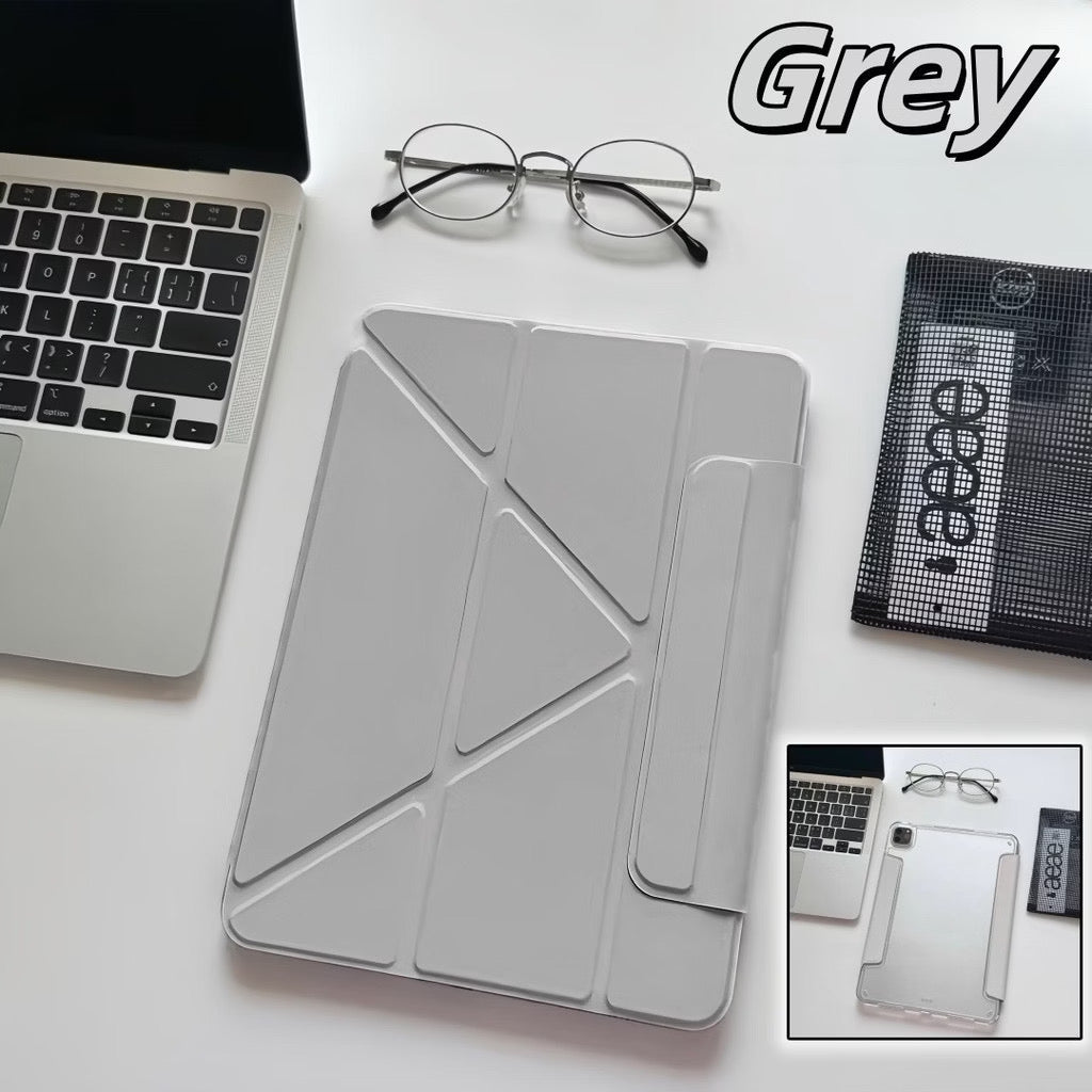 iPad Case, 3+Y-Fold (Clear Case with Magnetic Flap)