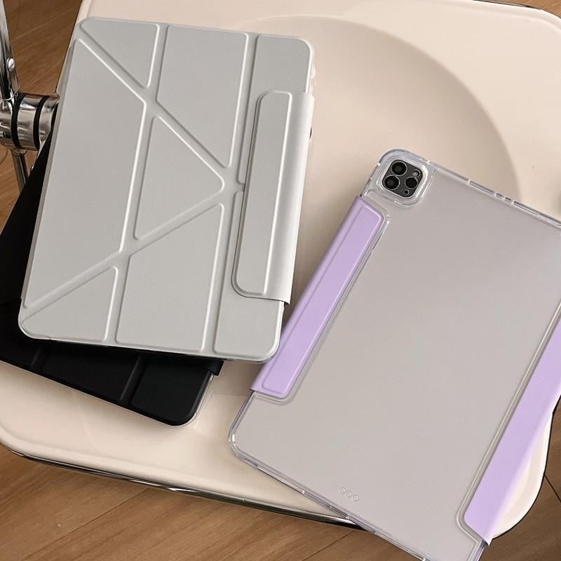 iPad Case, 3+Y-Fold (Clear Case with Magnetic Flap)