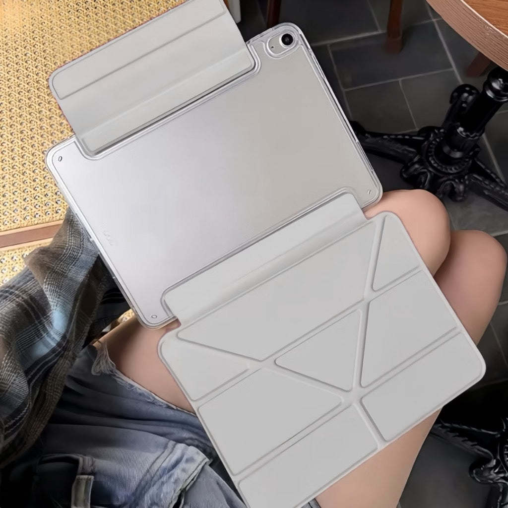 iPad Case, 3+Y-Fold (Clear Case with Magnetic Flap)
