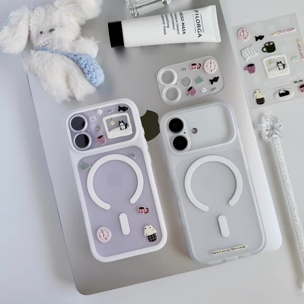 iPhone 15Promax - White Border Case (Wide Window)