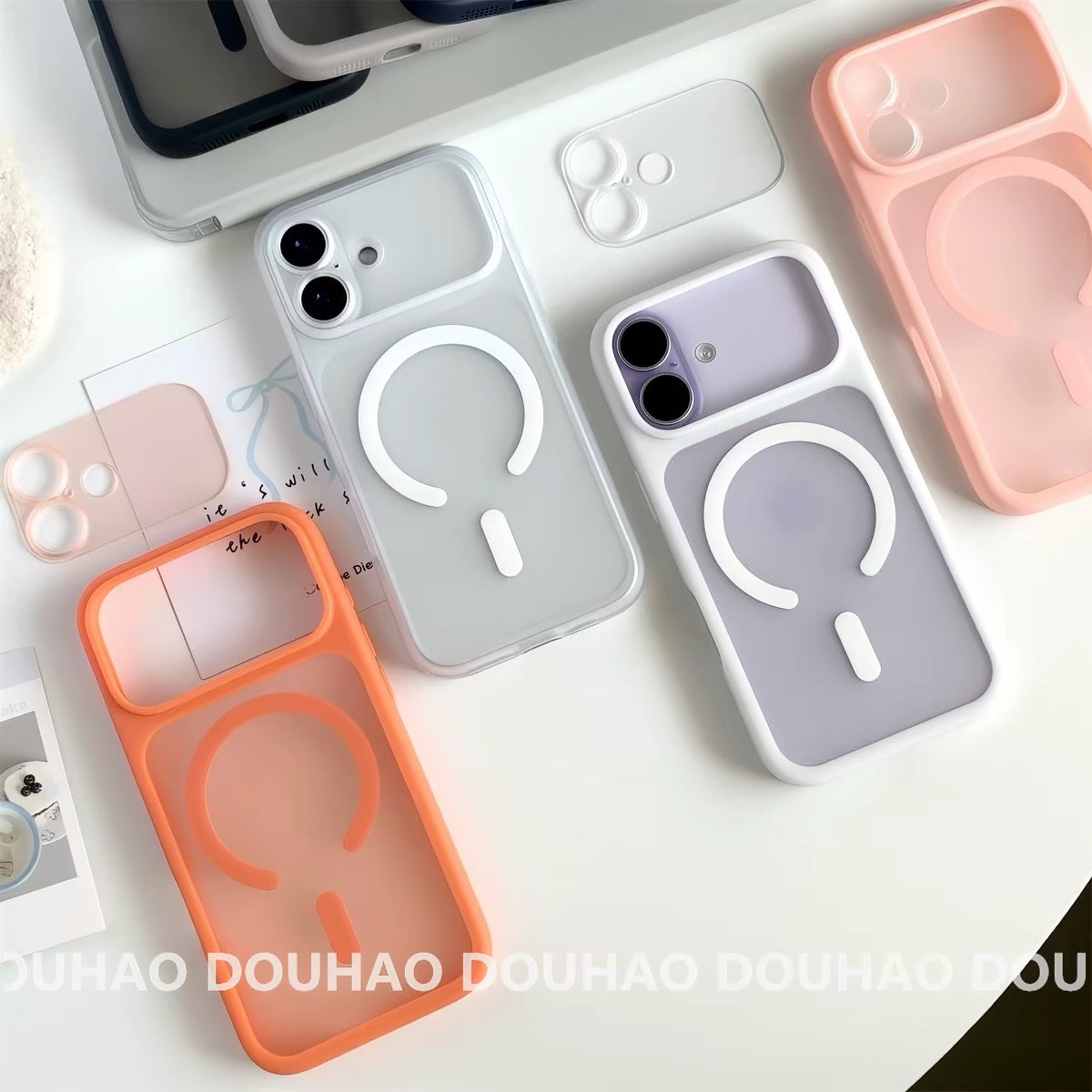 iPhone 15Promax - White Border Case (Wide Window)