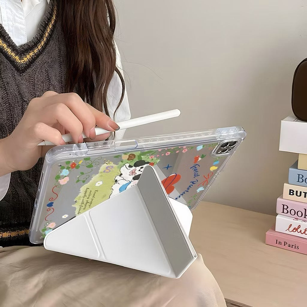 iPad Case, Forest Cartoon (3+Y-Fold)