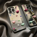 iPhone 15 - 3D Heart Silver Frame Case