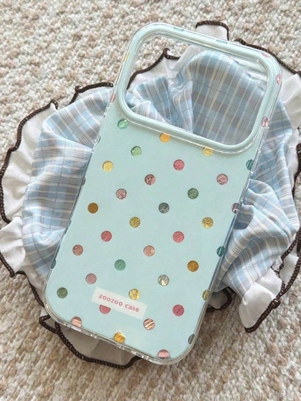 iPhone 13/14 - Polka Dot Blue Case