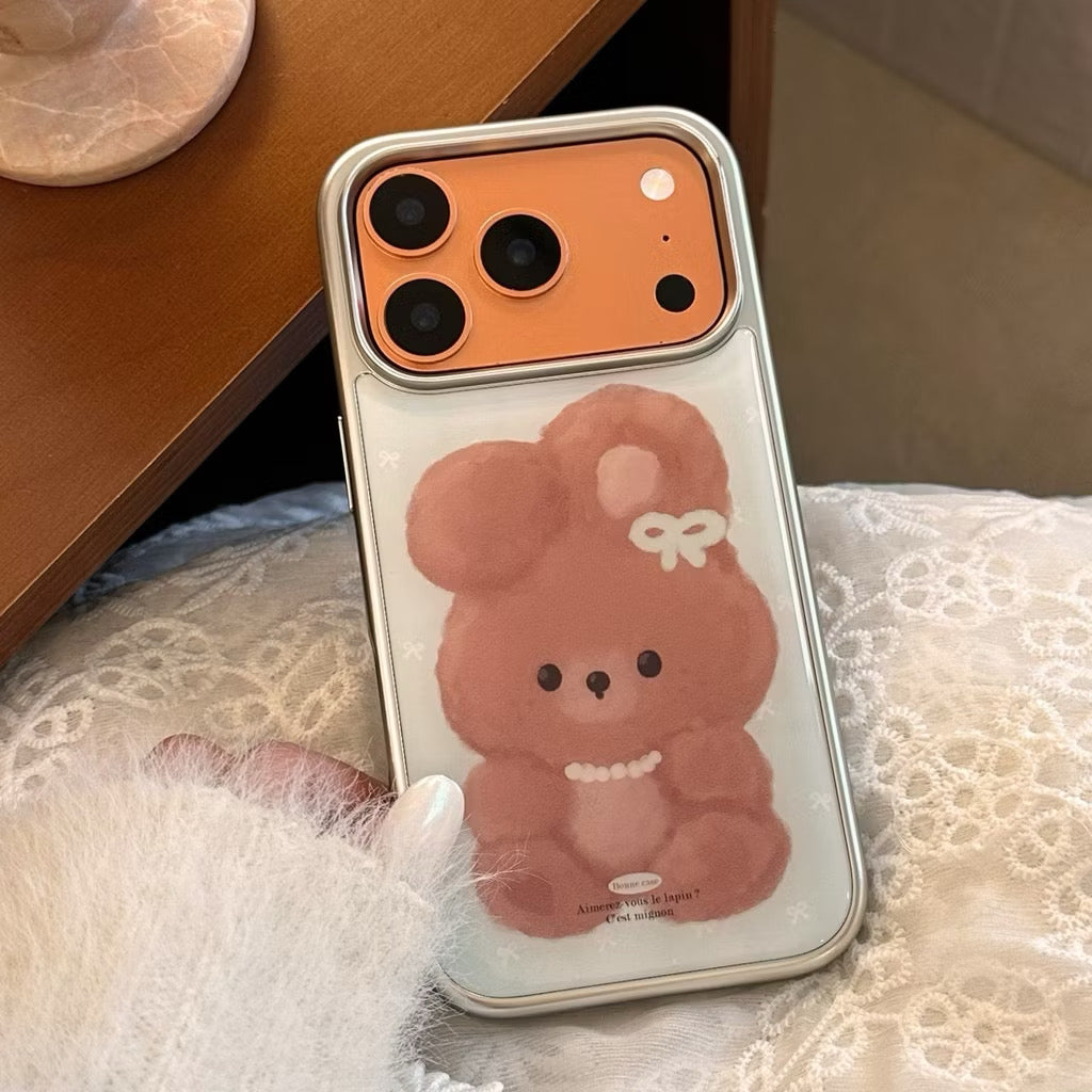 iPhone 16 - Rabbit Silver Frame Case
