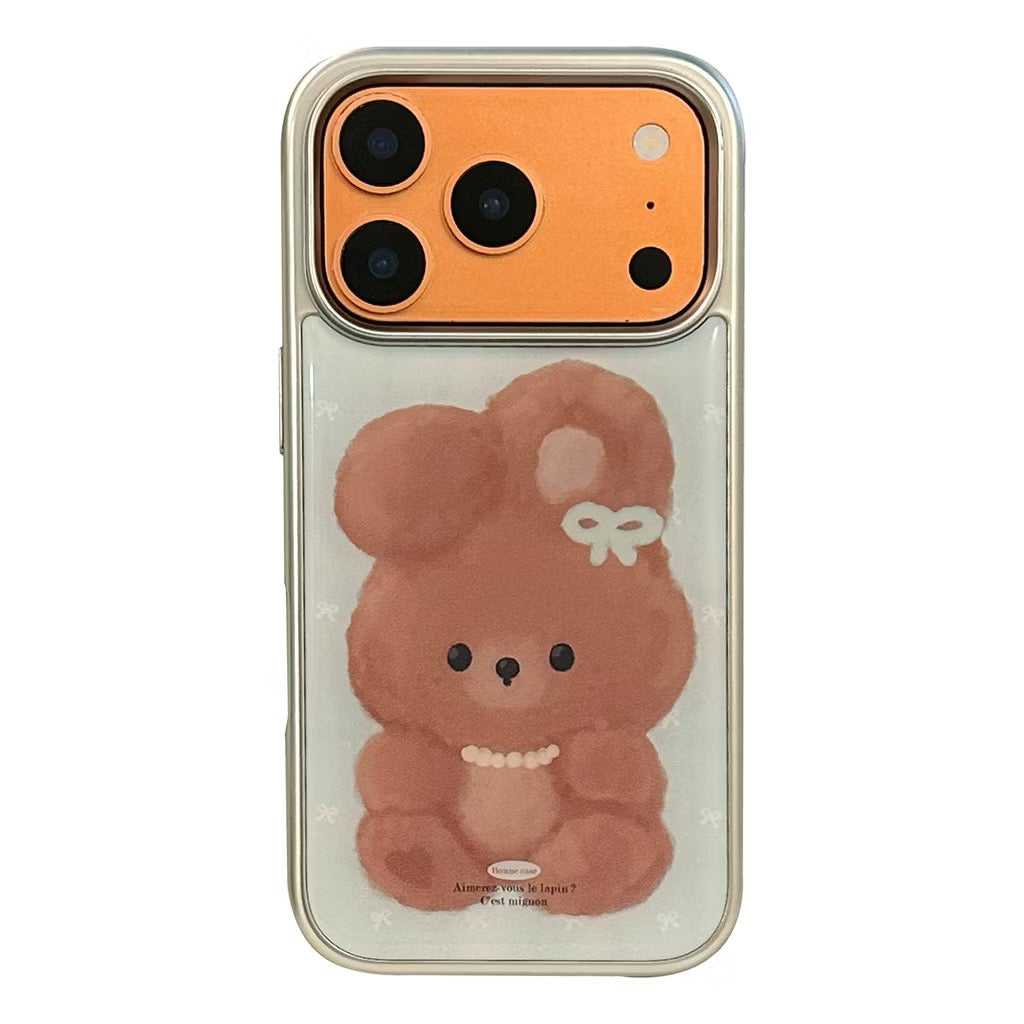 iPhone 16 - Rabbit Silver Frame Case