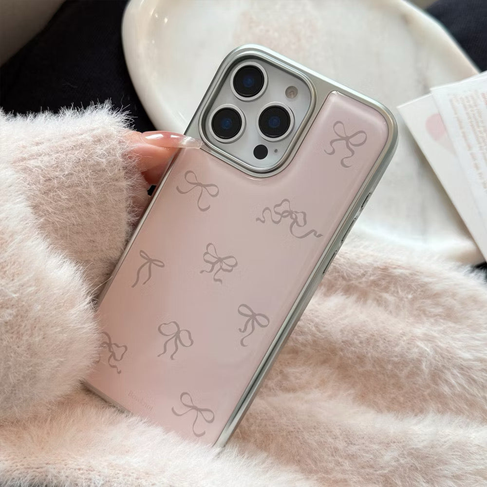iPhone 16 - Ribbon Silver Frame Case