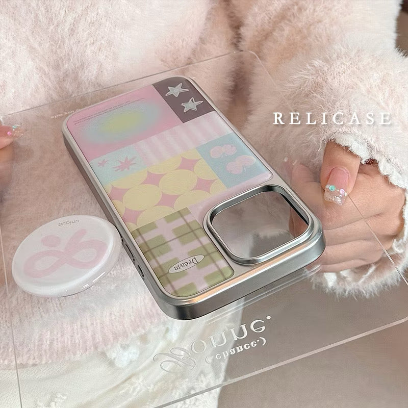 iPhone 16 - Colorful Silver Frame Case