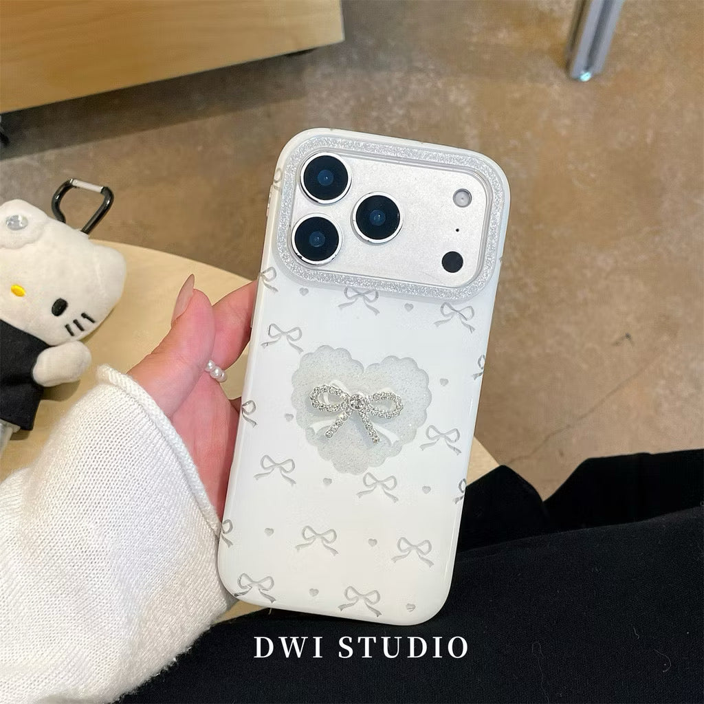 iPhone 16 - 3D Bowknot Glitter Case
