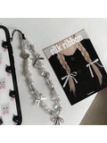 Lanyard S-2, Silver Bowknot Charm