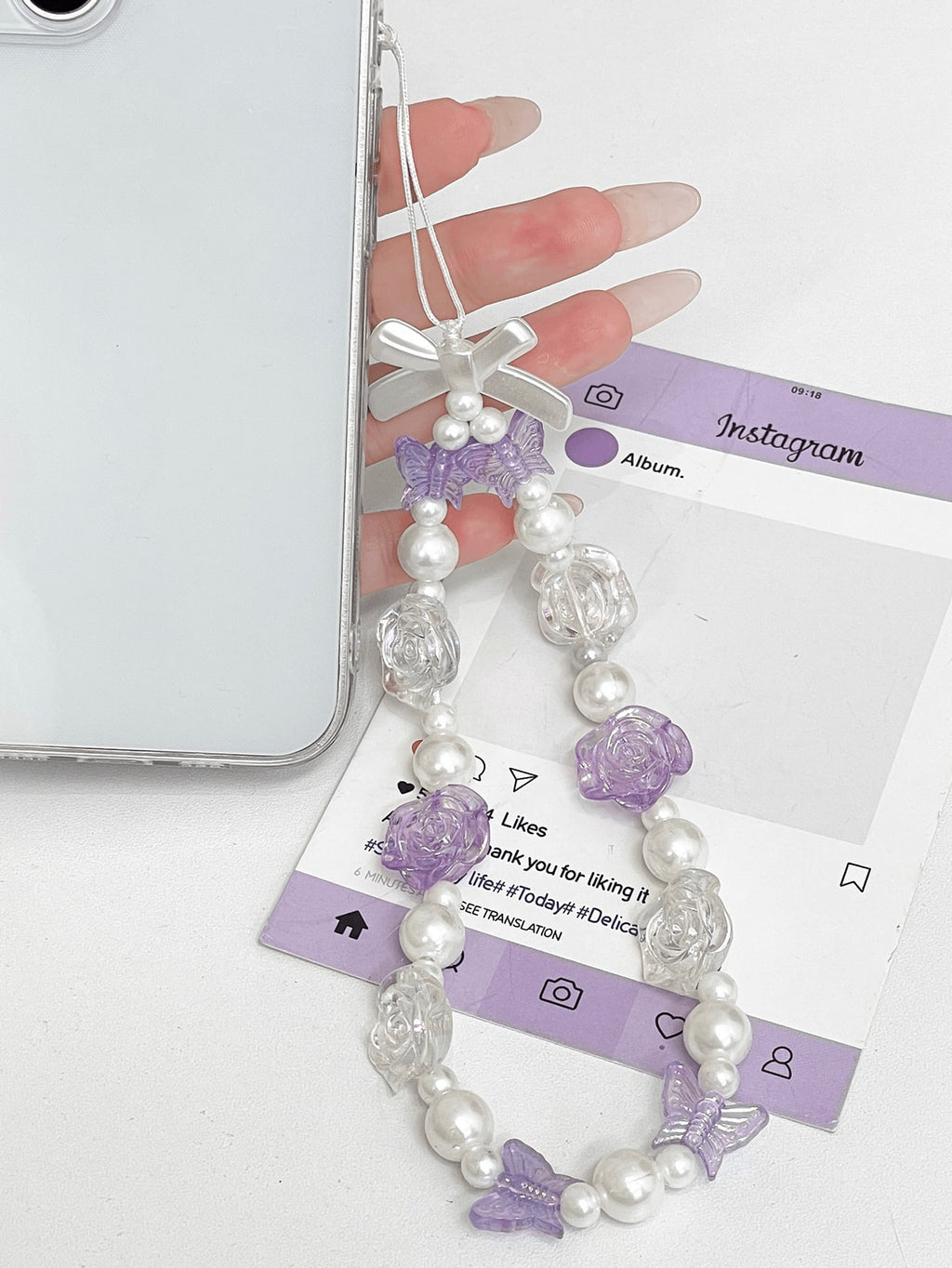 Lanyard S-6, Floral Charm