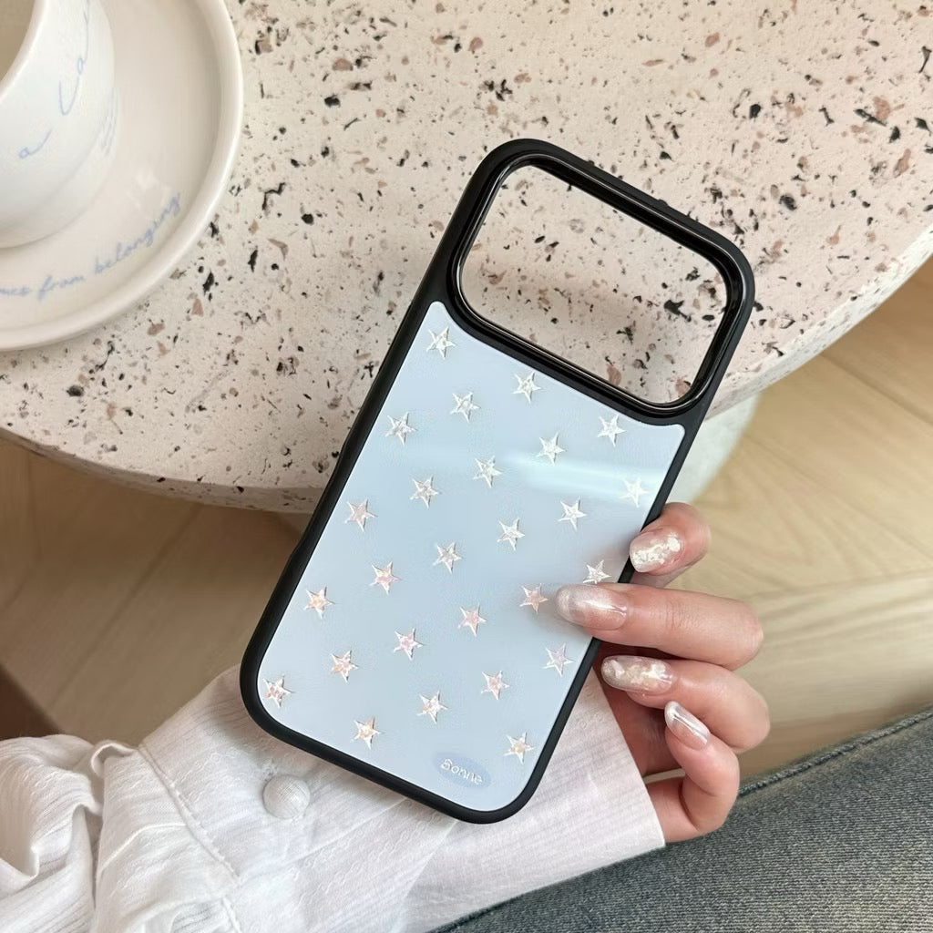 iPhone 16Promax - Star Reflect Black Frame Case